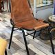 Pair of Metal and Leather Chairs, after Charlotte Perriand for Les Arcs, circa 1960.