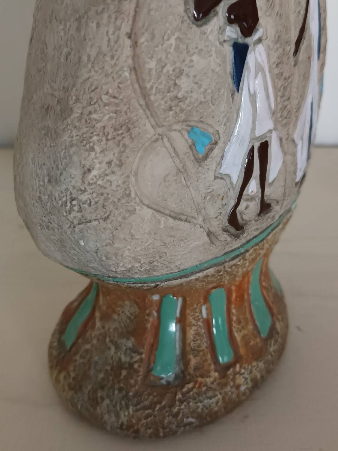 Vintage Egyptian motif jug vase