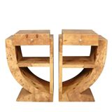 Pair of Art Deco marquetry bedside tables