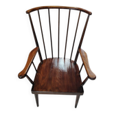 Fauteuil à haut dossier en éventail Baumann années 60