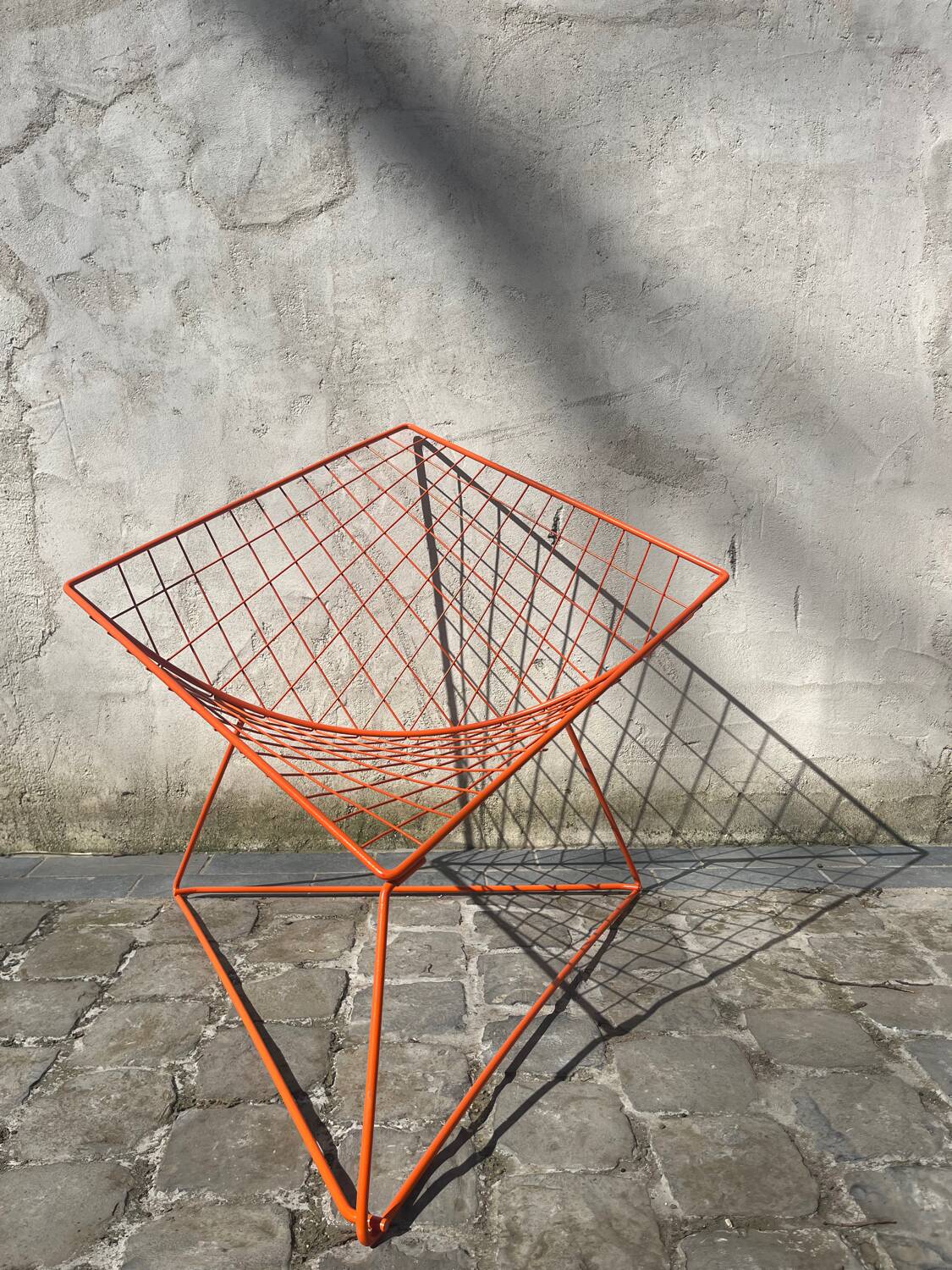 Fauteuil treillis orange