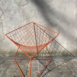 Orange lattice armchair