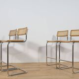 Chrome-Plated Bar Stools Typ Cesca, Italy, 1970s