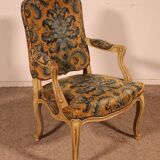 carved armchair with a Louis XV style - 19th century