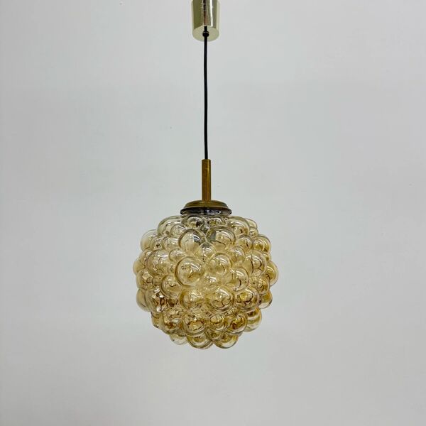 Suspension en verre bulle XL Helena Tynell, années 1970