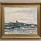 Original Swedish Oil on Panel – "Uppsala" by Gusten Widerbäck – Signed – Dated 1965 (on the back) – Framed – 38 × 43 cm