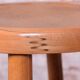 Mid-Century Stool in Sold Beech and Plywood, Czech, 1950s