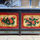 Coffre storage patinated wood Mongole late 19th