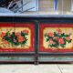 Coffre storage patinated wood Mongole late 19th