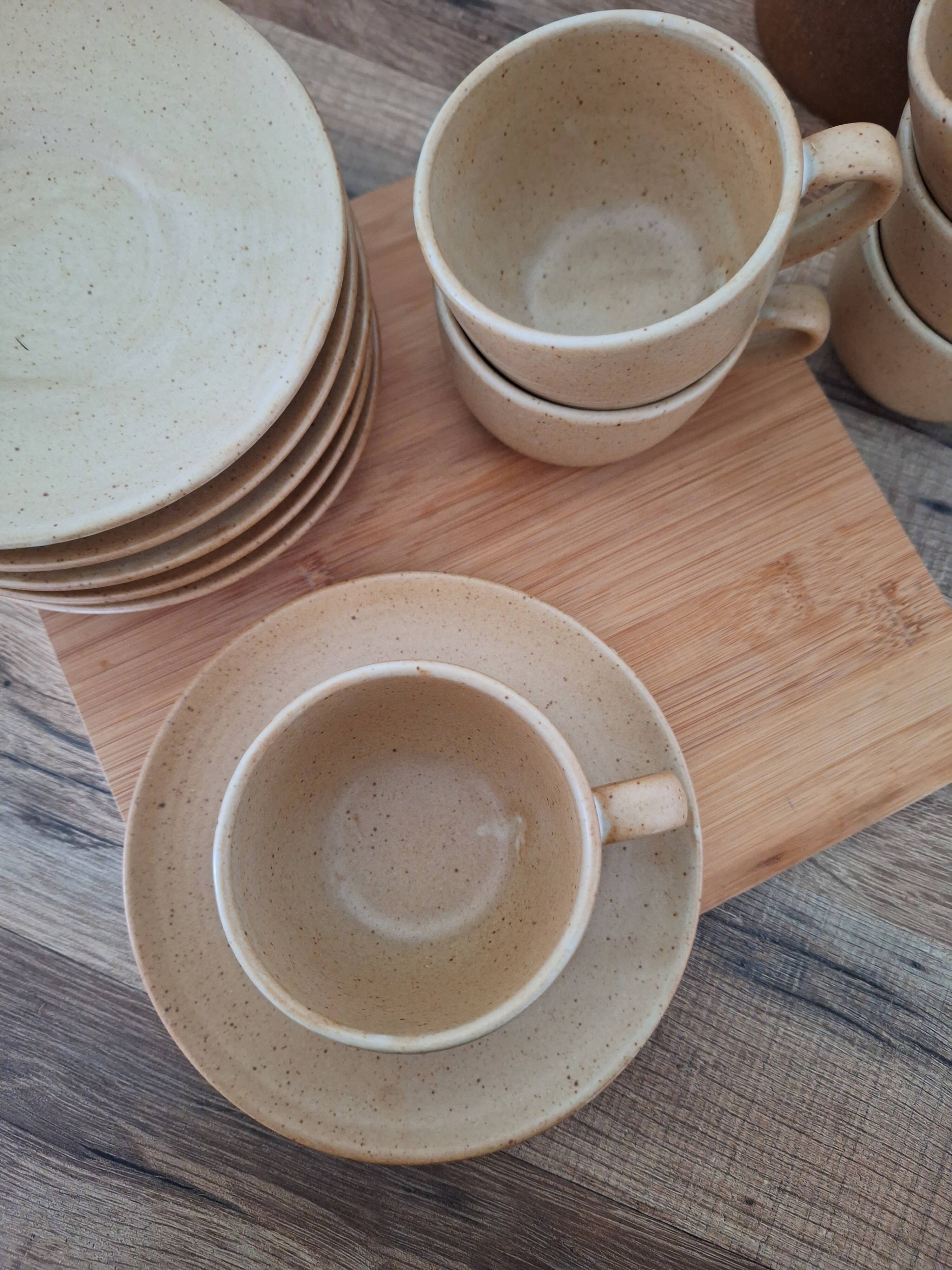 Vintage village stoneware mugs