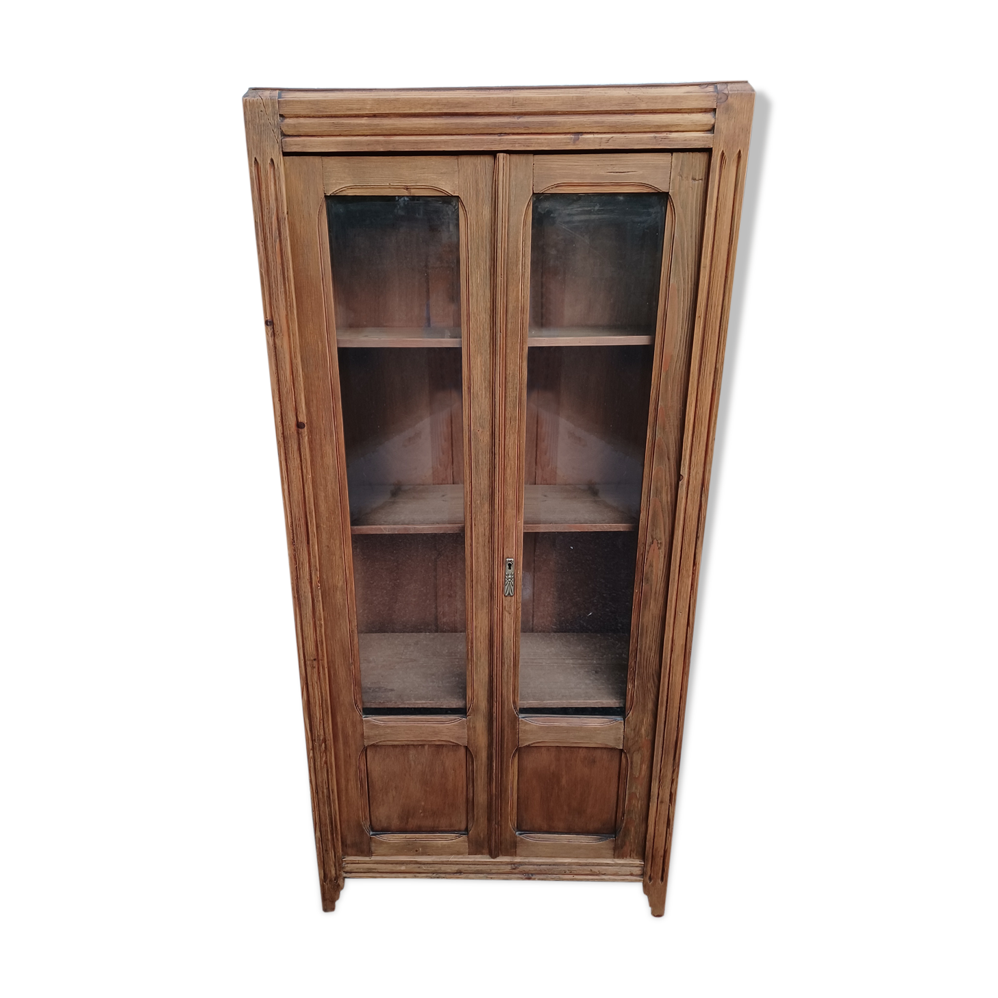 Art deco glass-glazed parisian wardrobe