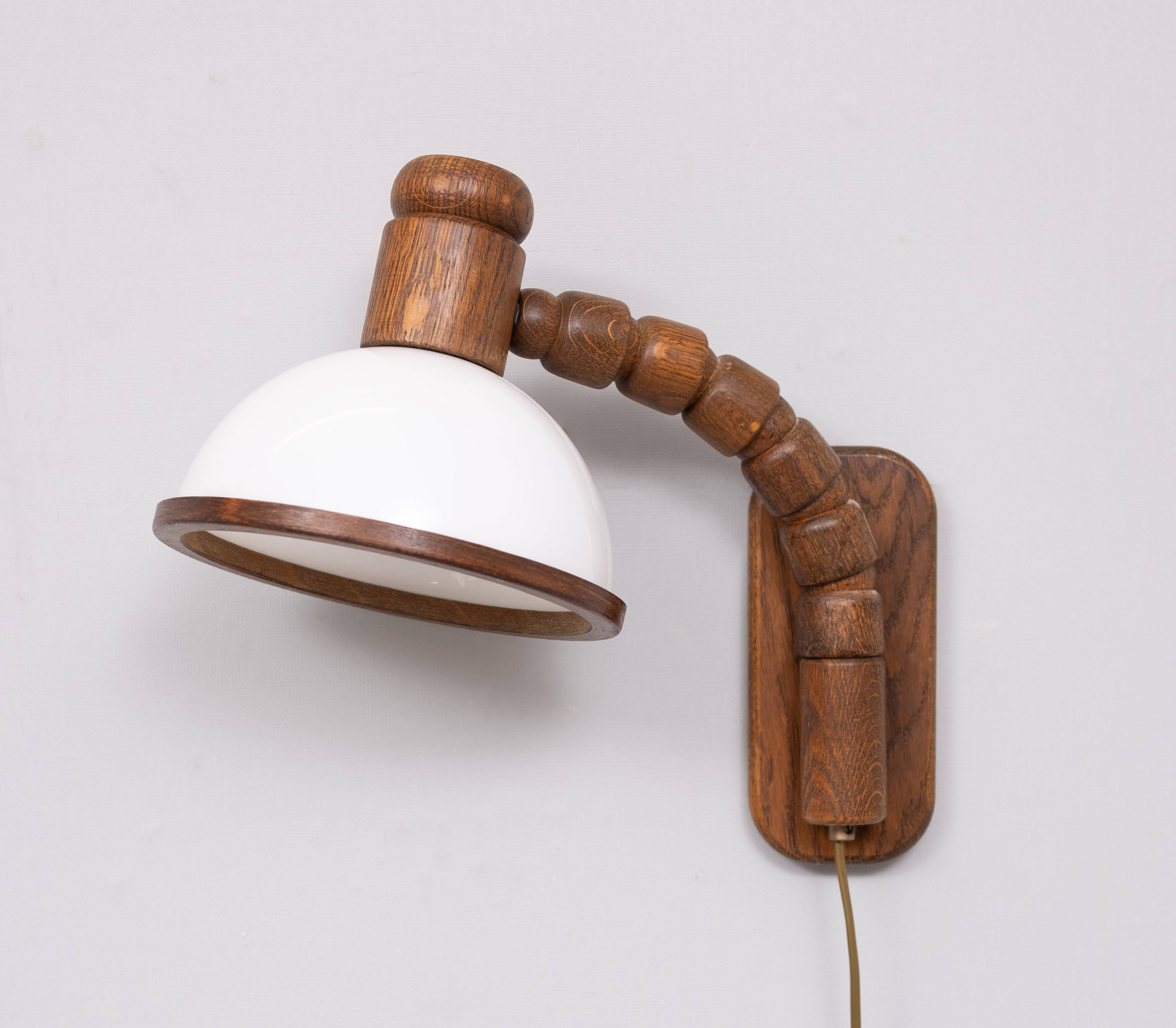 Steinhauer set Oak wood Wall lamps 1970s