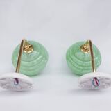 Green speckled appliques