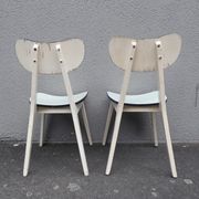2 chairs in water green formica