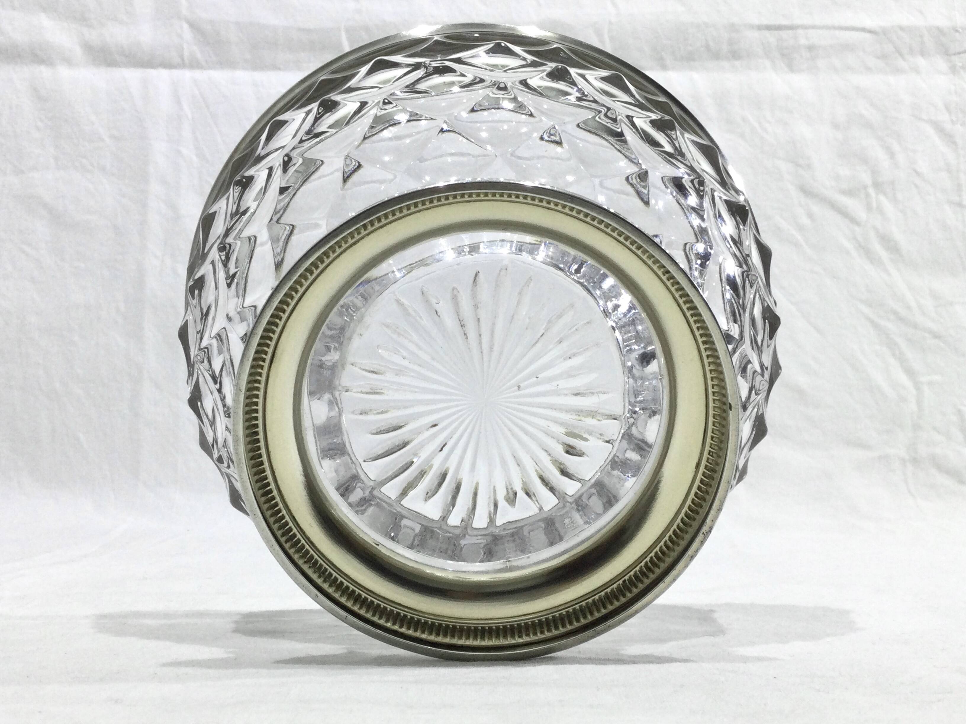 Saladier cristal et argent - Henri Soufflot