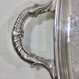 Silver metal handle tray