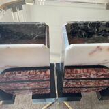 Pair of Art Deco marble bookends