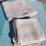 Ensemble nappe & 18 serviettes vintage 138x280