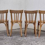 Suite of 4 chairs bistro Baumann 1967