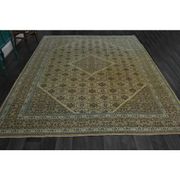 1970s Vintage Persian Handmade Wool Cotton Brown Area Rug 292x392