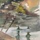Original watercolor signed Douet (20th century)