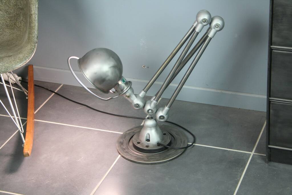 Lampe jieldé 4 bras vernis incolore mat industriel vintage