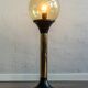 Vintage glass metal floor lamp, 80s