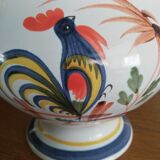 Ceramic candy box with rooster decor