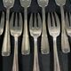 Set of 12 Vintage Design Silver Metal Dessert Cake Forks 1