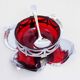Silver metal sugar and red glass