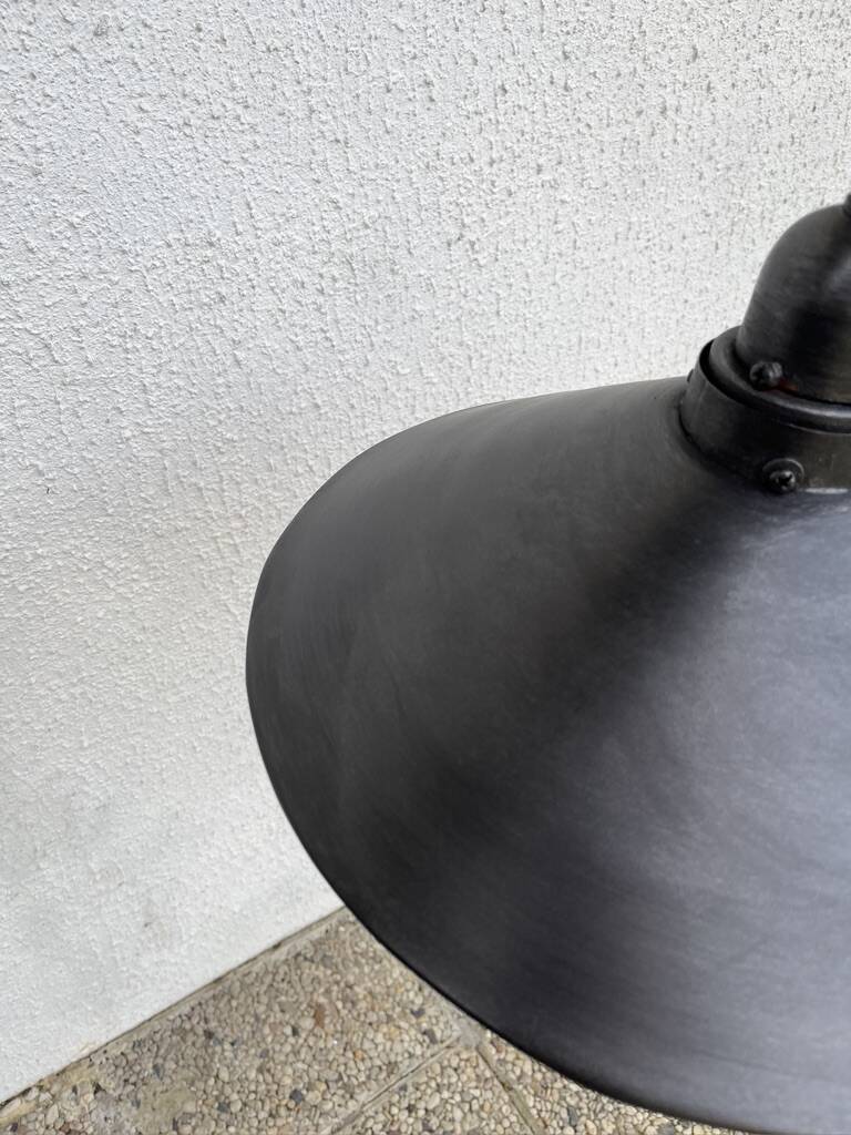 Industrial metal pendant light with mirror