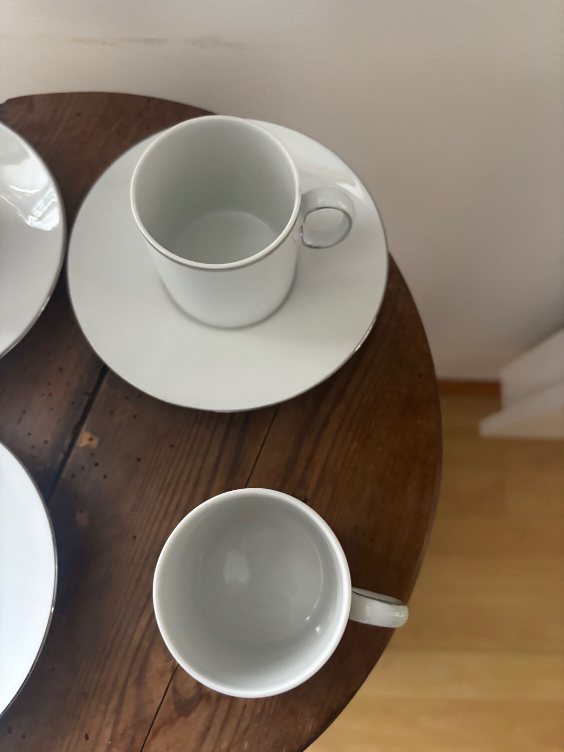 Thomas Germany Medallion Silver Rimmed Porcelain Tea Set