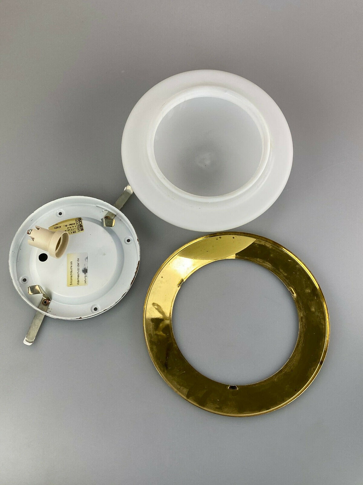 70s Fischer Leuchten Plafoniere ceiling lamp glass space design lamp 70s