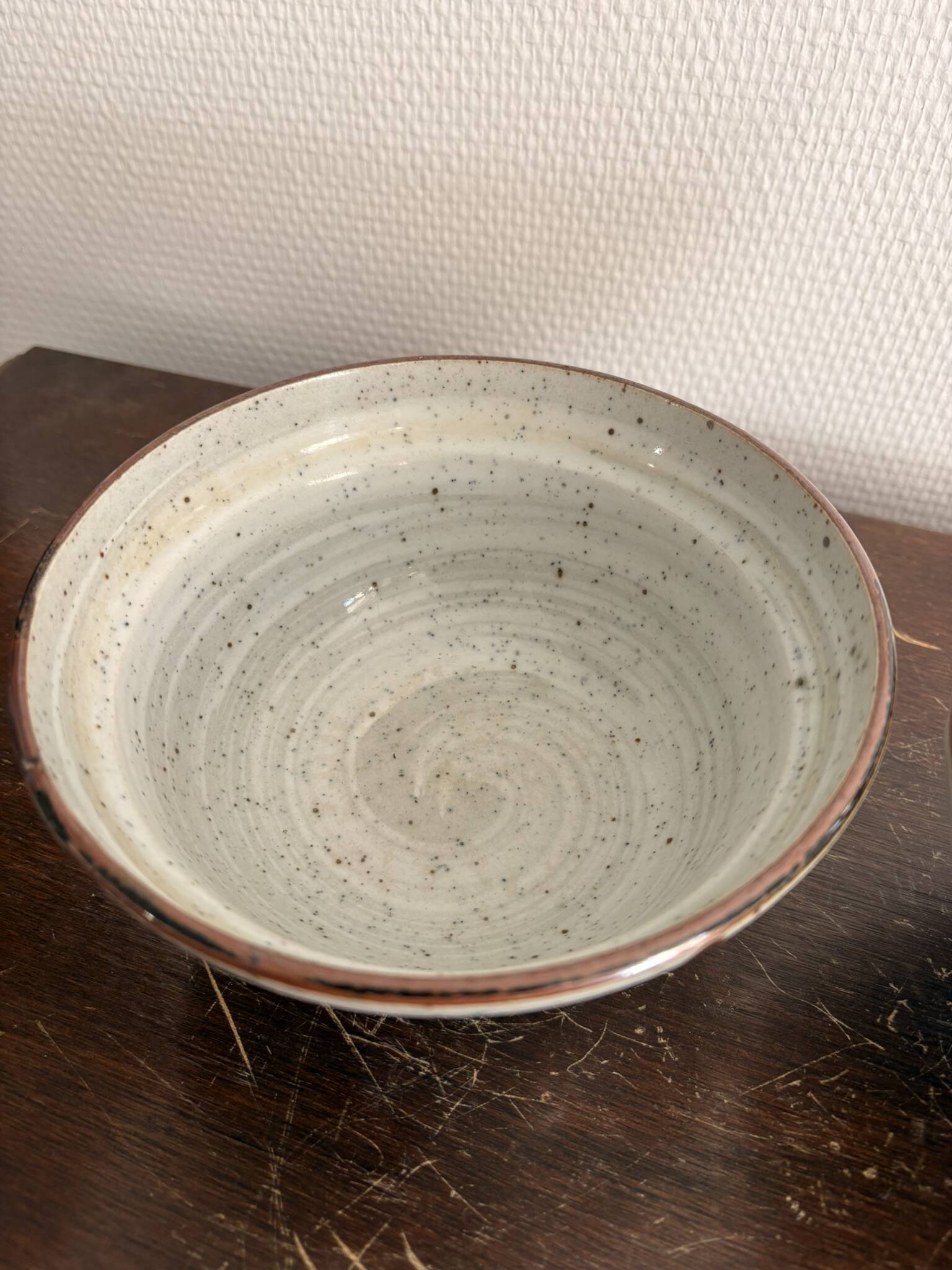 Lot 2 Tea Bowls Rice Stoneware Glazed Chawan Plum Blossom Chinese Japanese