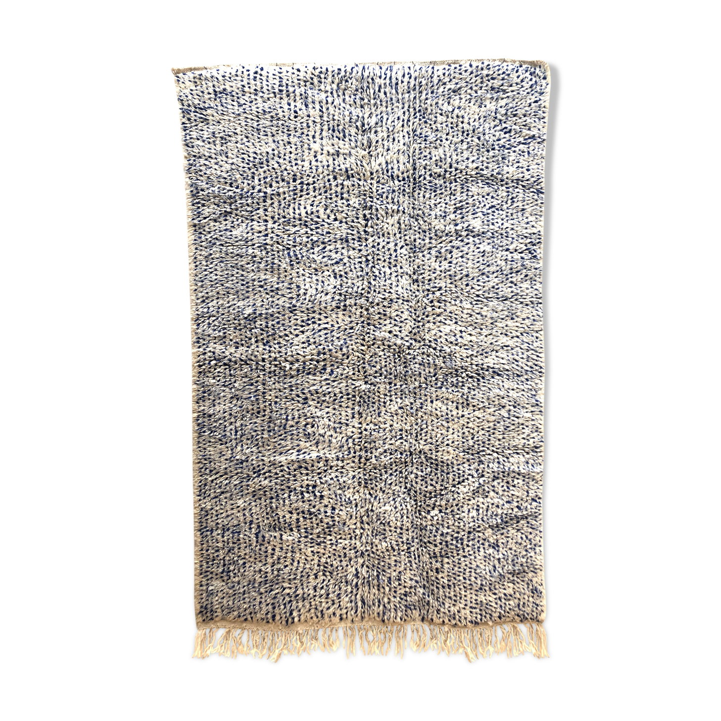 Moroccan Berber carpet Beni Ouarain speckled majorelle blue 2,45x1.56m