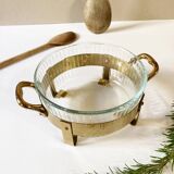 Copper and brass serving dish, M. Delalande, Villedieu, France