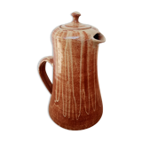 Coffee maker, stoneware decanter signed