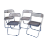4 folding vintage chairs by Giancarlo Piretti for castelli