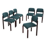 Vintage chrome and wood tubular chairs 1970s