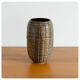 Enamelled sandstone vase with scarred decoration, French work - Circa 1960