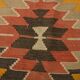 5x8 Orange & Brown Tribal Vintage Kilim Rug, 149x253Cm
