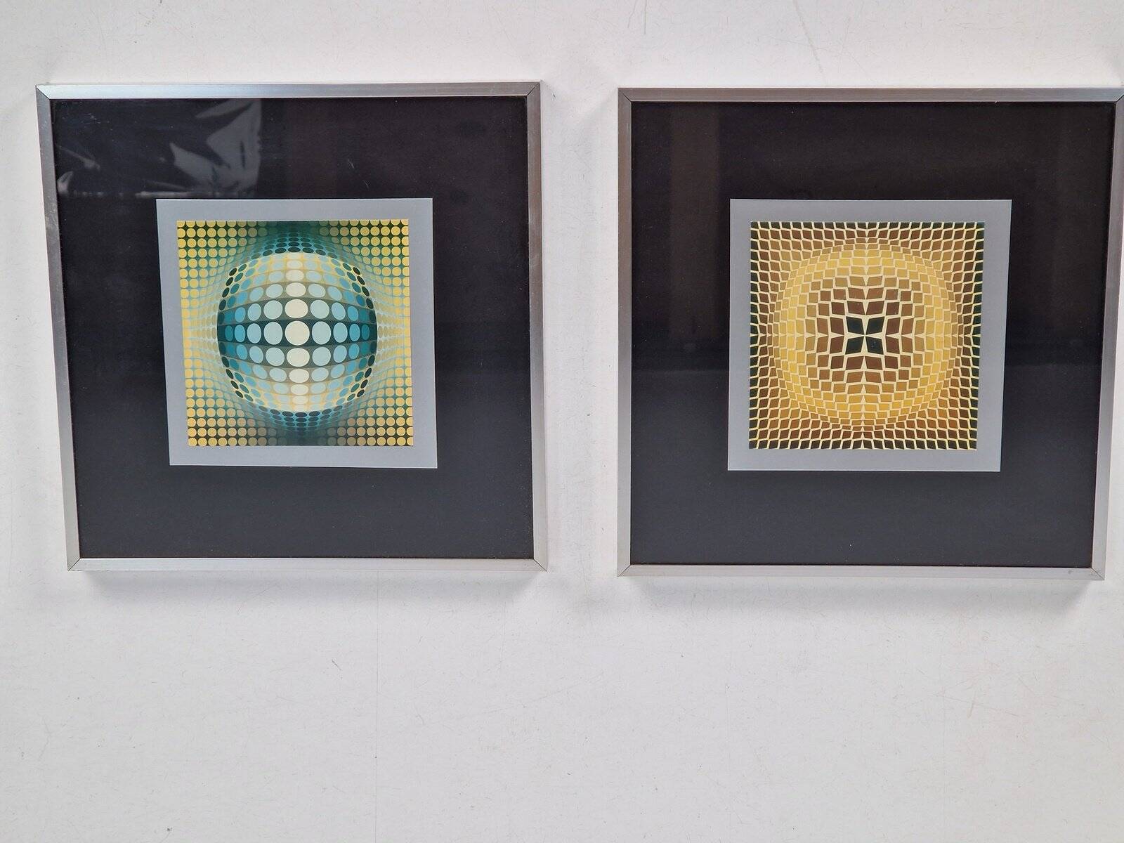 Victor Vasarely, Compositions, 1970s, Gelatin Offset Lithographs, Set of 2