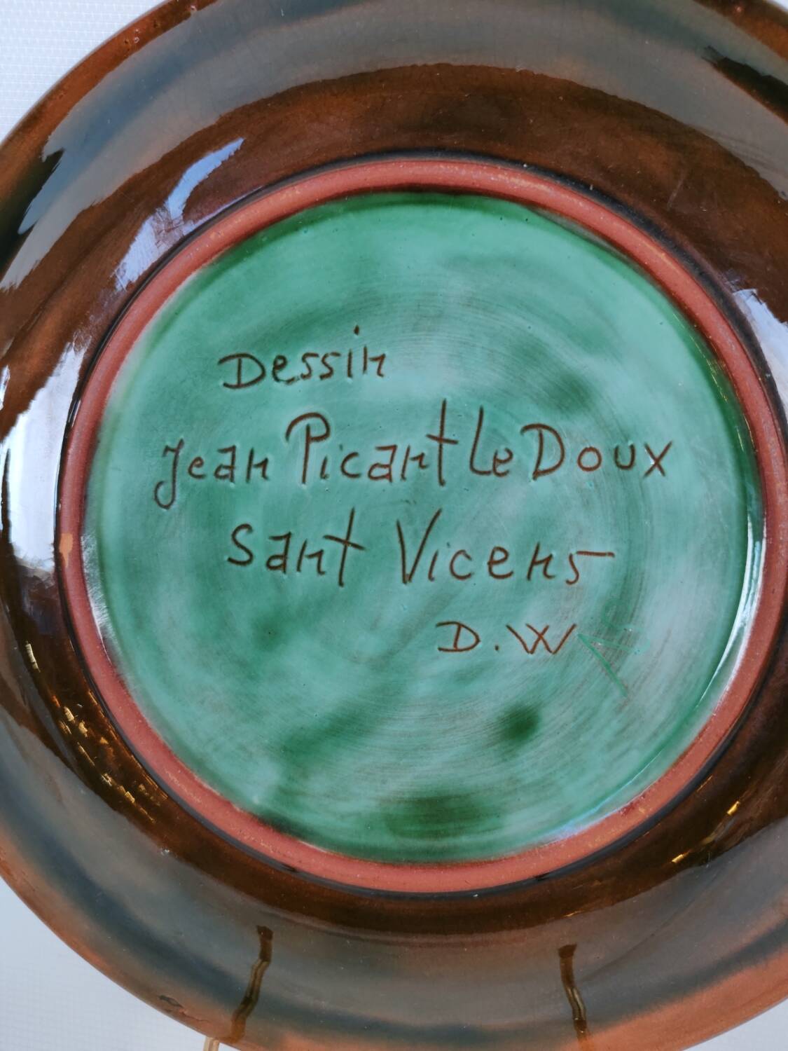 Plate by Jean Picart Le Doux, mid-20th century.