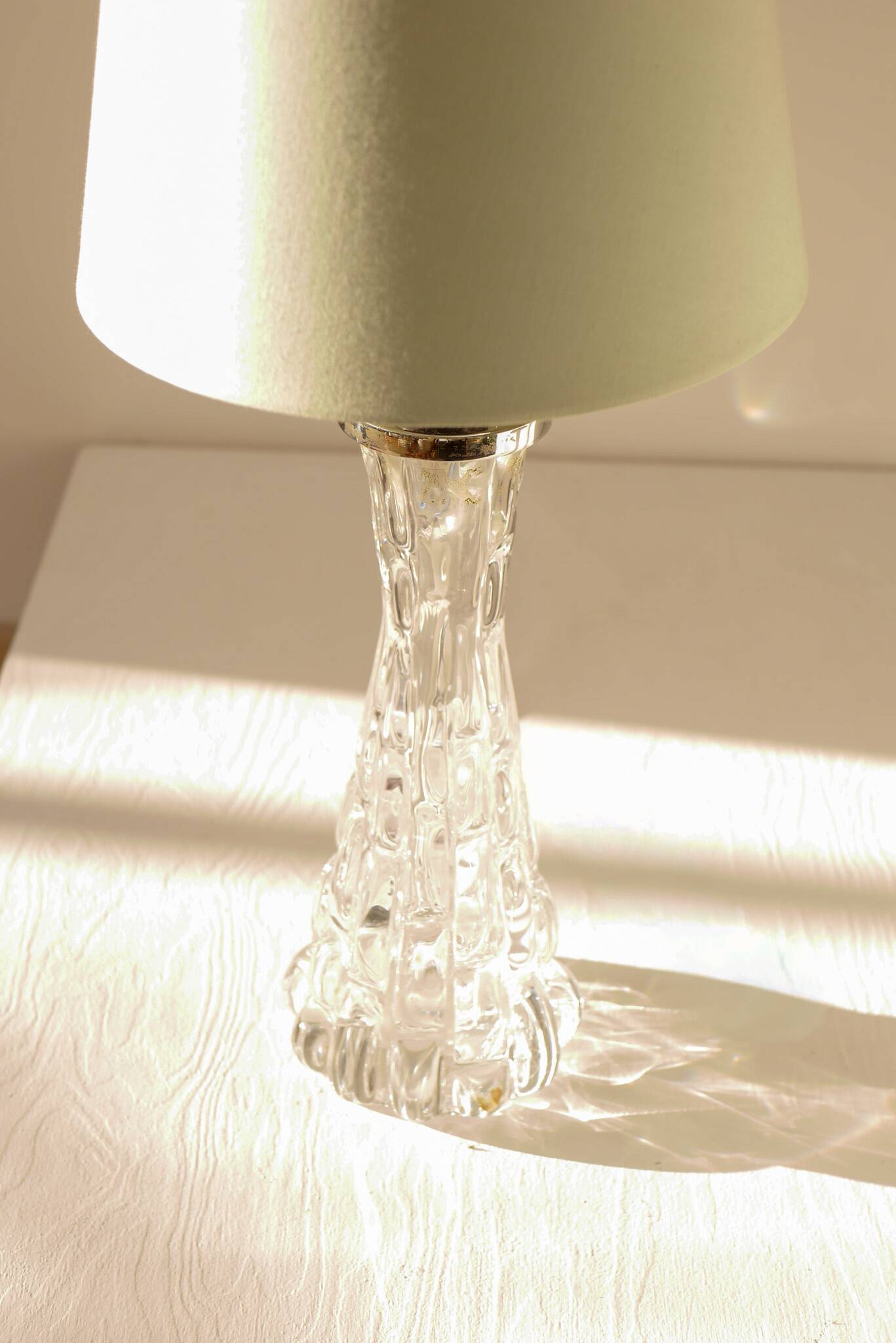 Carl Fagerlund Crystal Glass Table Lamps. Orrefors, Sweden