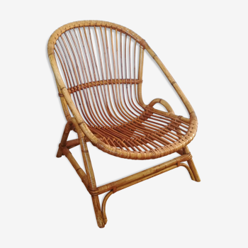 Vintage rattan armchair