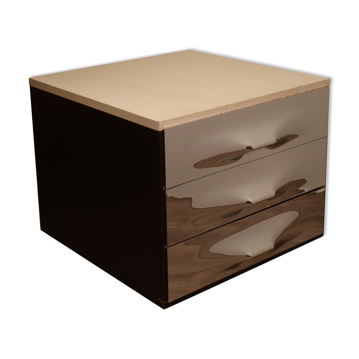 Raymond Loewy's vintage bedside table for Doubinsky Frères, 1970