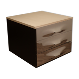 Raymond Loewy's vintage bedside table for Doubinsky Frères, 1970