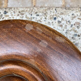 Brutalist wooden stool