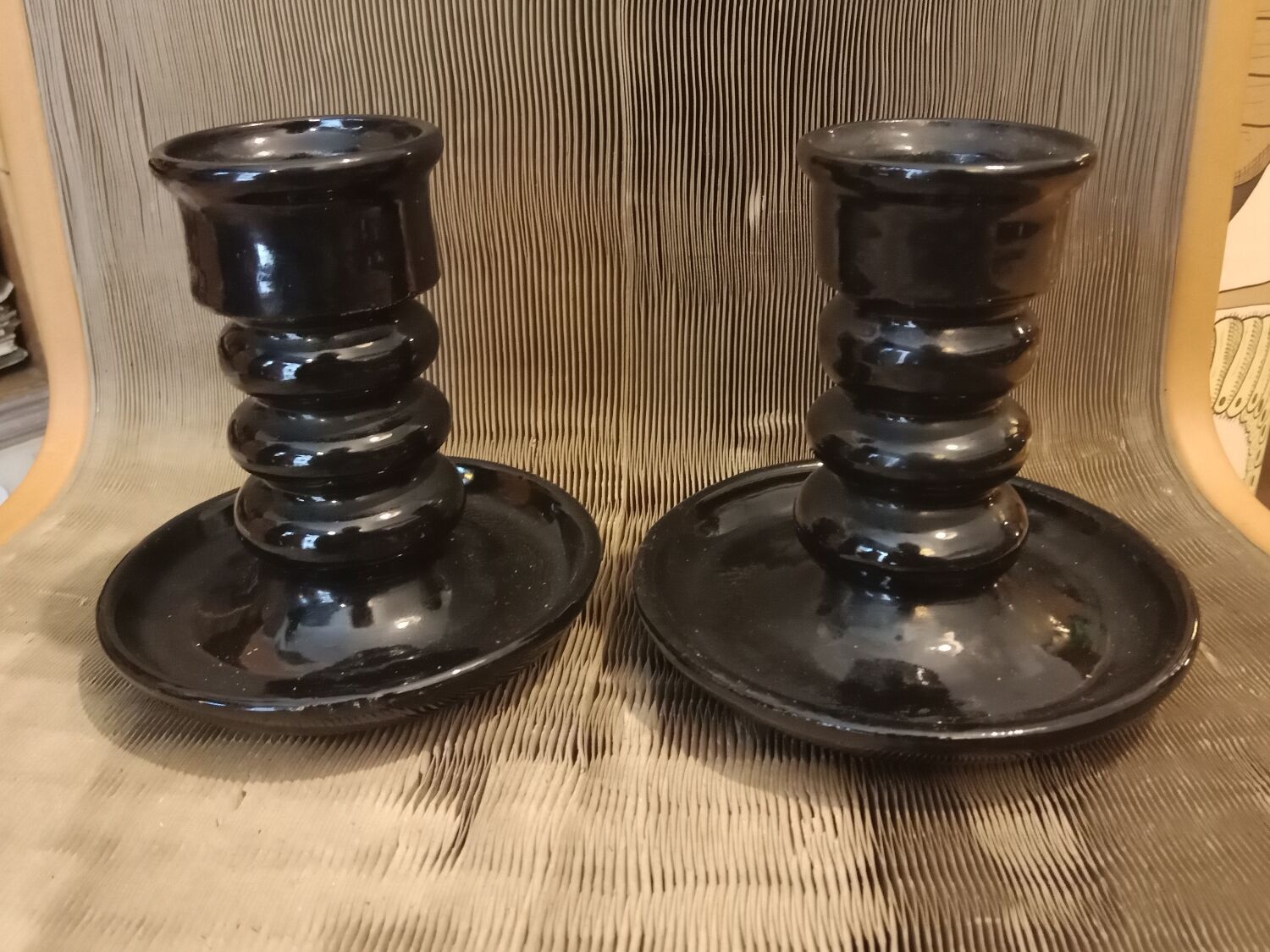 Jean Garillon art deco candle holders