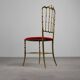 Hollywood Regency Brass Chiavari Chair by Giuseppe Gaetano Descalzi, Italy,